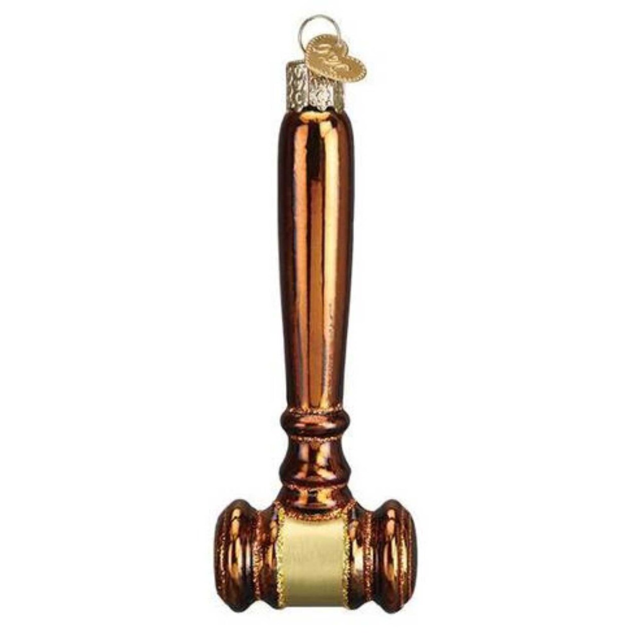 Old World Christmas 5.0 Inch Gavel Christmas Tree Ornament , Ornament Judge Court